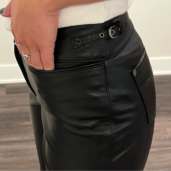 Genuine Harley-Davidson Leather Pants Sz 2 - Picture 6 of 6